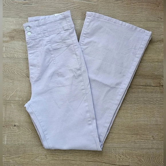 NWT Free People Jayde Jeans - High Rise, Flare Leg lavender - Picture 8 of 10